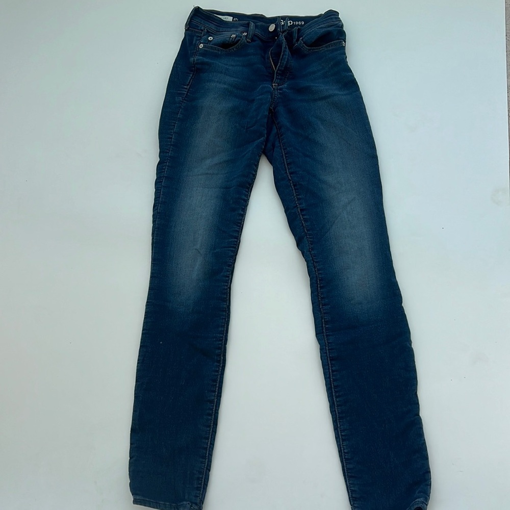 Lightly worn, Size 27, dark blue, jeans